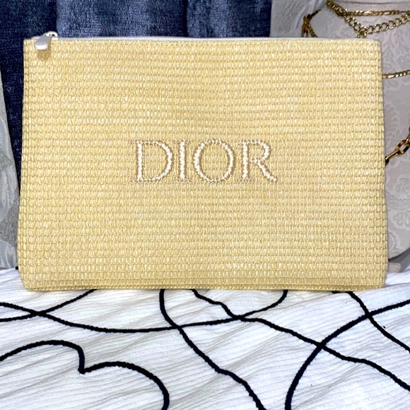 Dior Raffia Cosmetic Pouch - Picture 3 of 10
